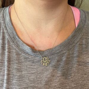Sterling silver “A” monogram necklace